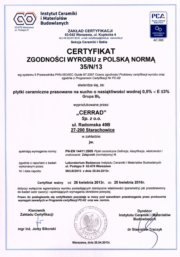 company certificates termodom 8